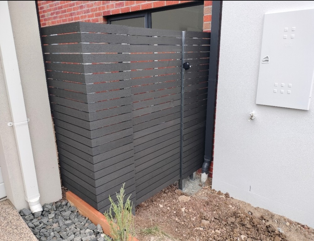 mitred greystone on galv posts